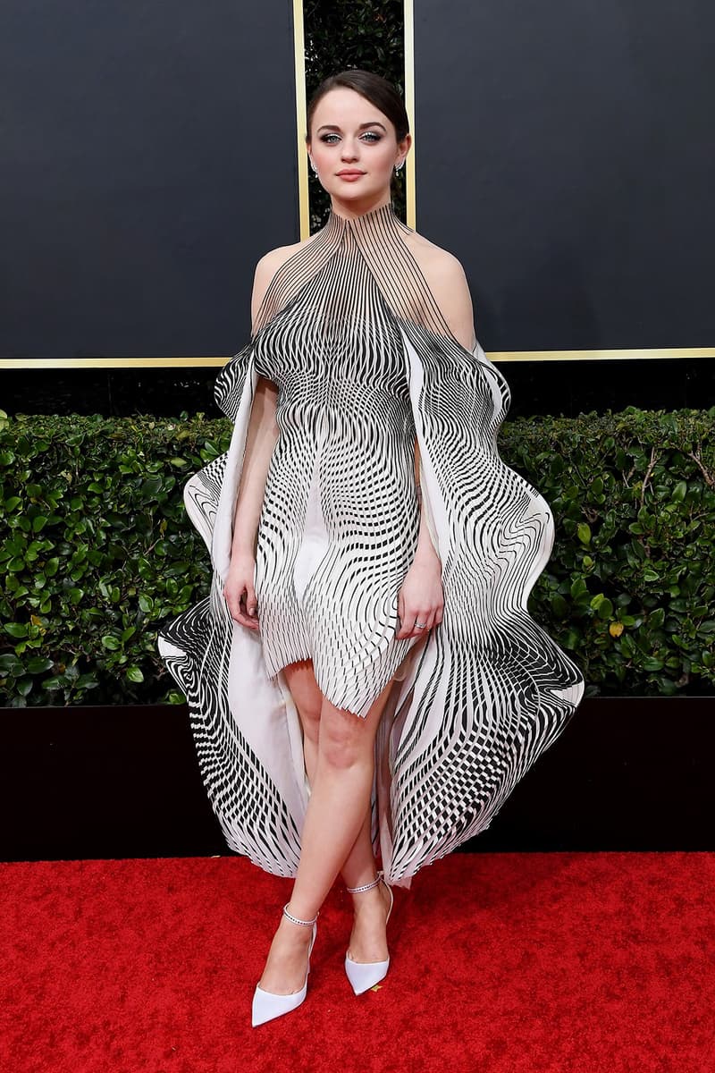 best celebrity style fashion joey king iris van harpen 2020 golden globe awards dress