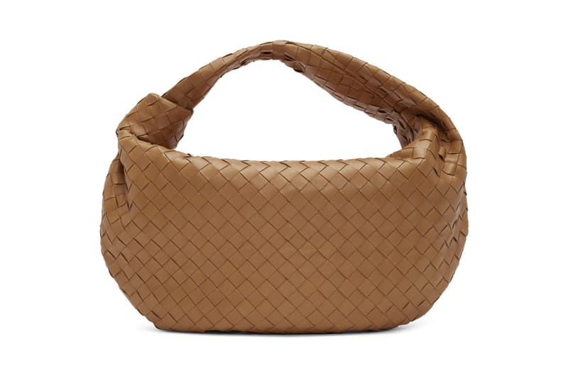 Bottega Veneta Jodie Leather Intrecciato Bag Orange Brown Black