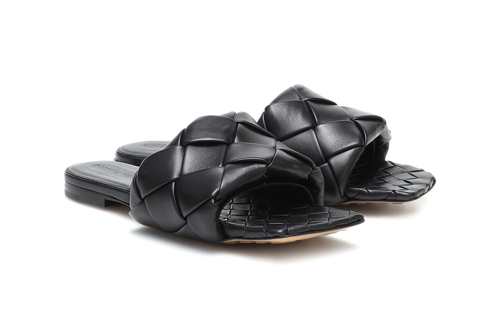 bottega veneta lido leather slides black daniel lee sandals shoes footwear designer