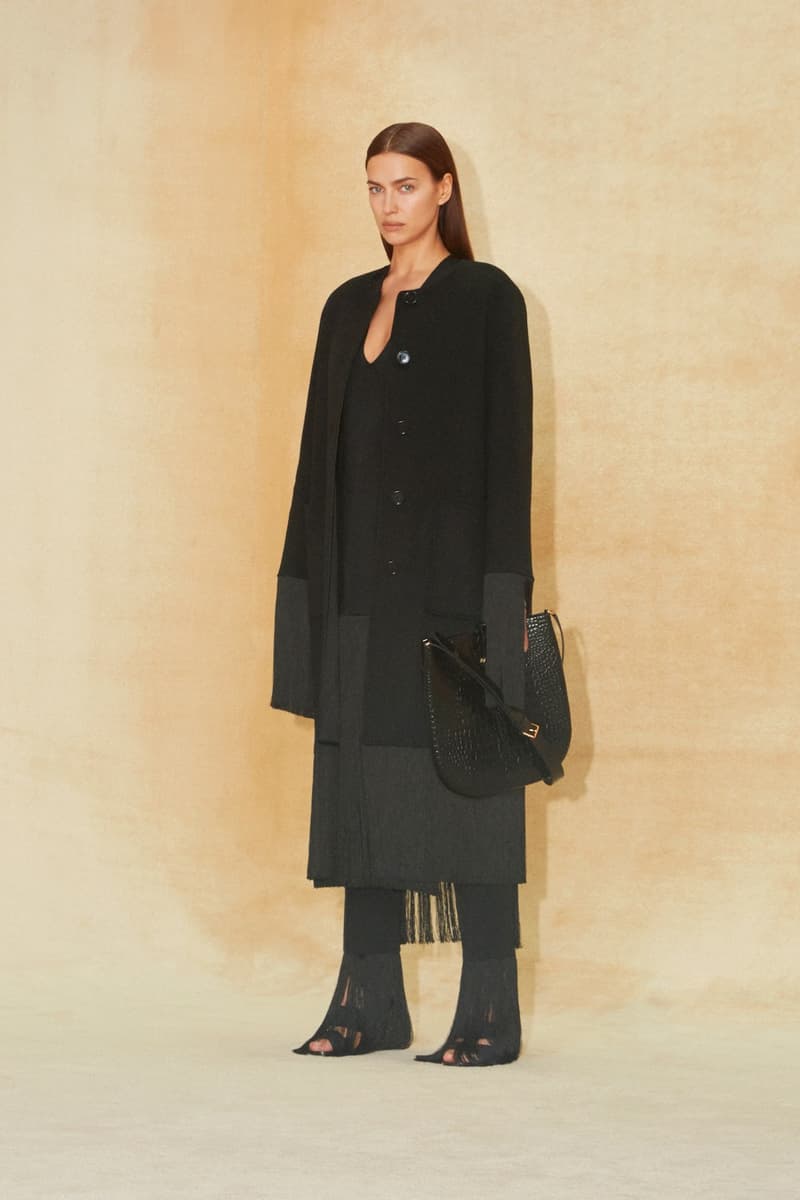 burberry pre fall 2020 collection riccardo tisci tb monogram outerwear skirts bags irina-shayk boots hats accessories 