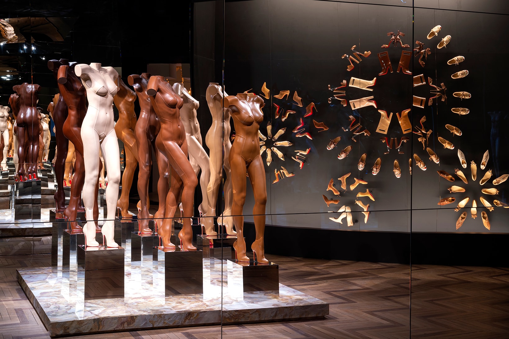 Christian Louboutin, Exhibition[niste] Palais de la Porte Dorée Nude Shoes Display