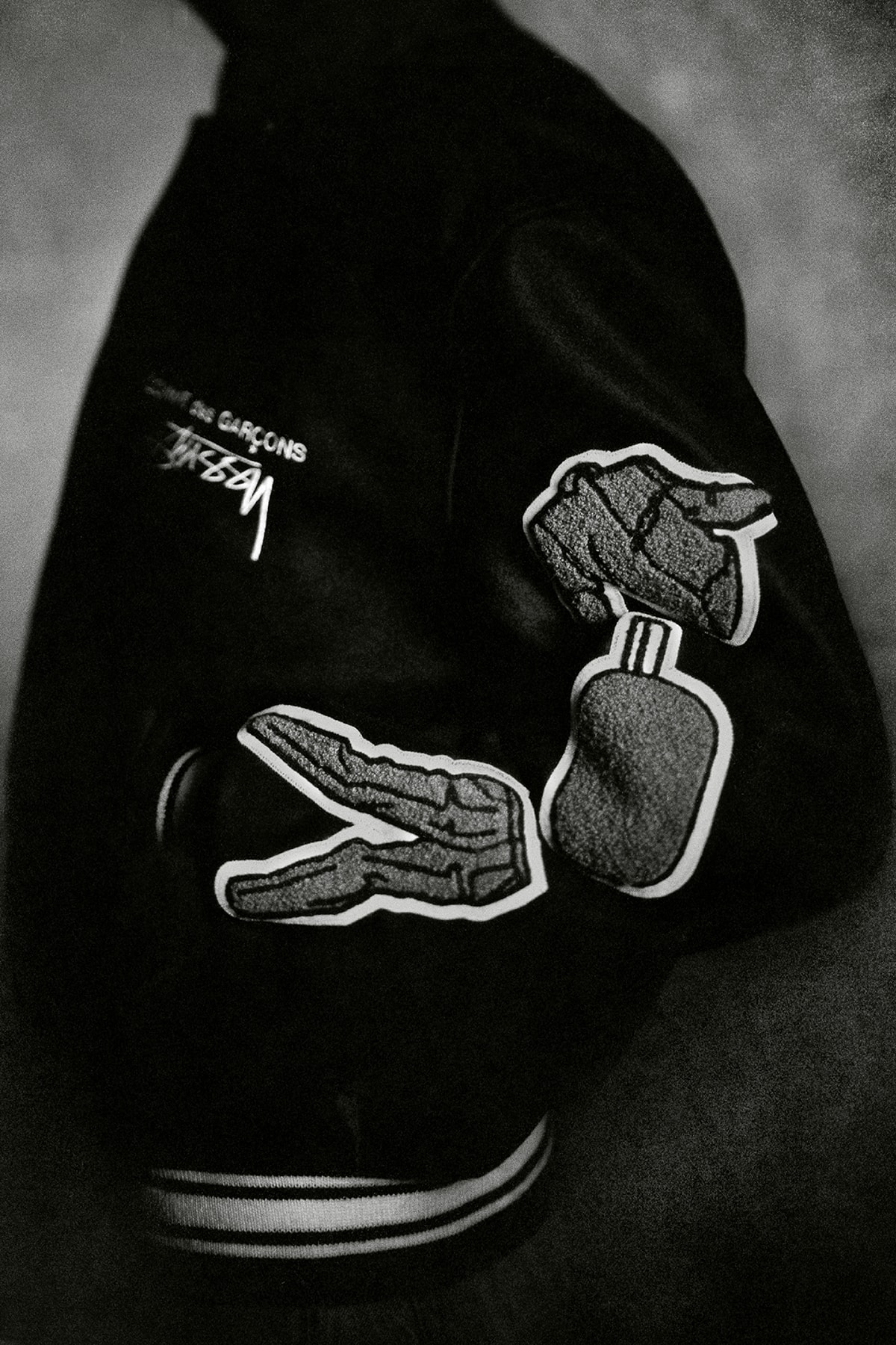COMME des GARÇONS x Stussy Collaboration Varsity Jacket 40th Anniversary