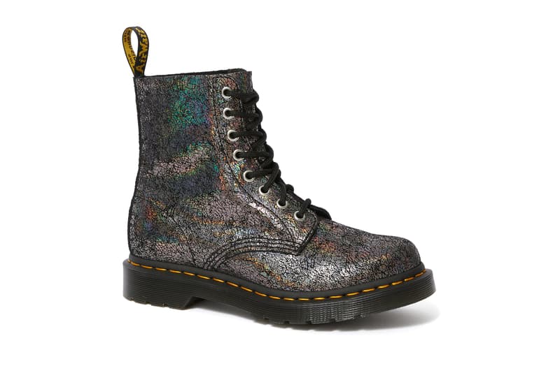 Dr. Martens Cracked Foil Boots Gold Collection Colorful Bold Metallic Texture Fall Winter Shoe