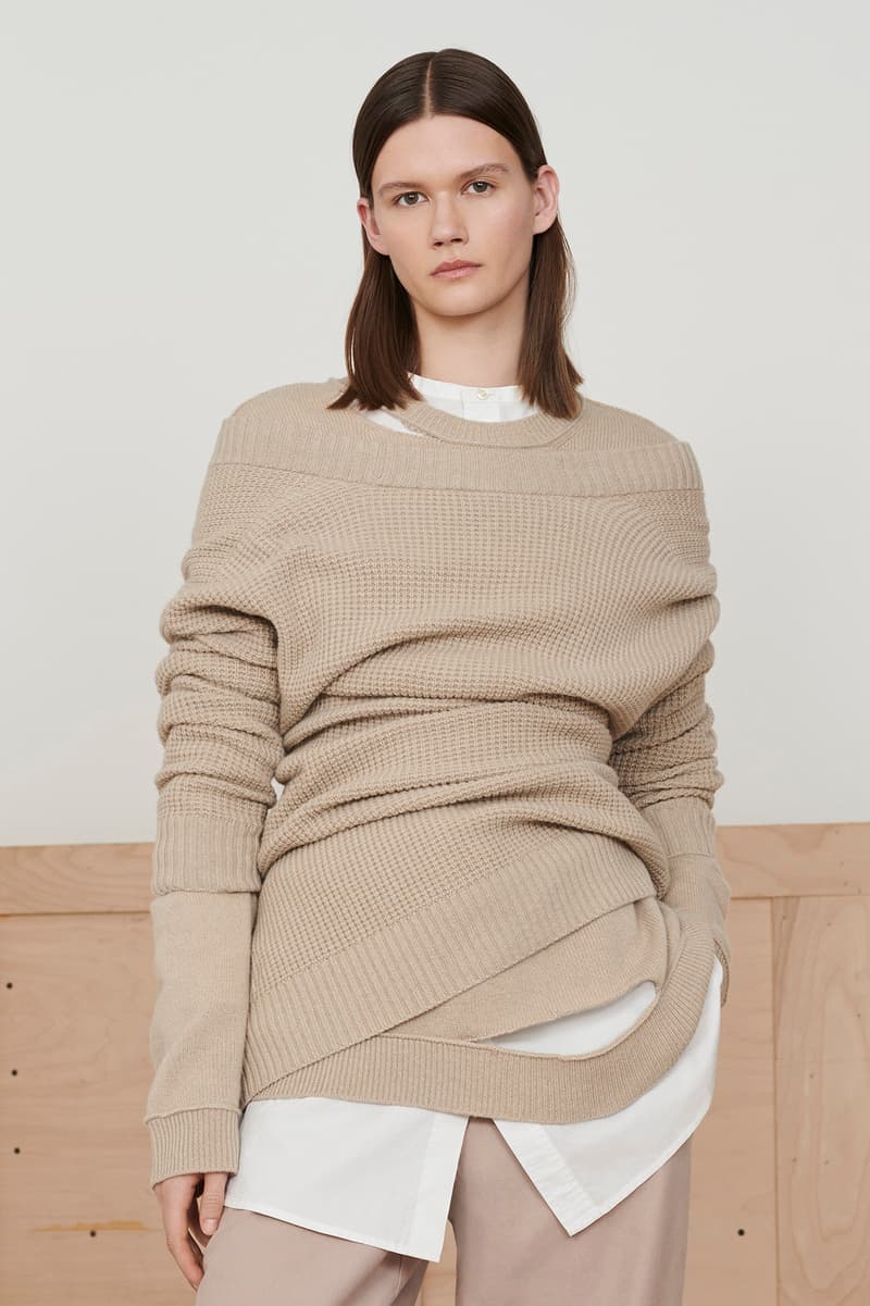 Eileen Fisher x Nordstrom Olivia Kim Sustainable Collection Distressed Sweater Beige