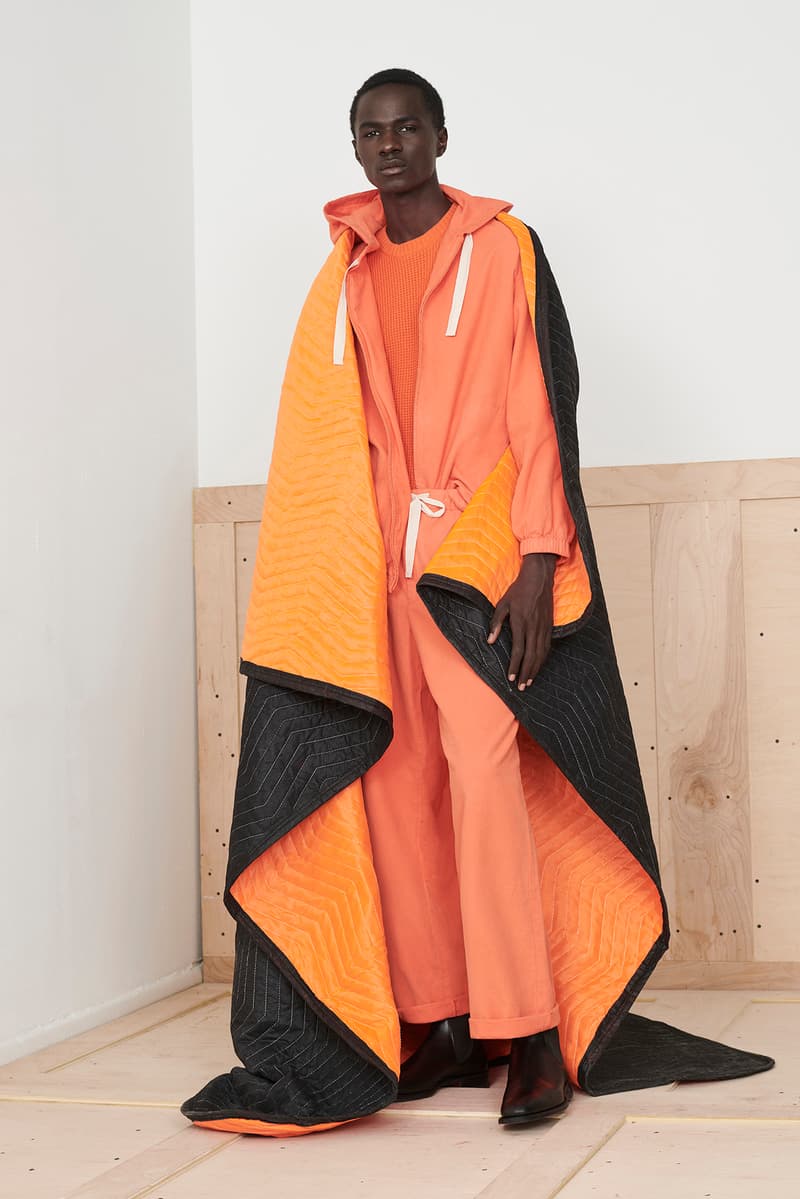 Eileen Fisher x Nordstrom Olivia Kim Sustainable Collection Hooded Zip Jacket Wide Leg Pants Orange