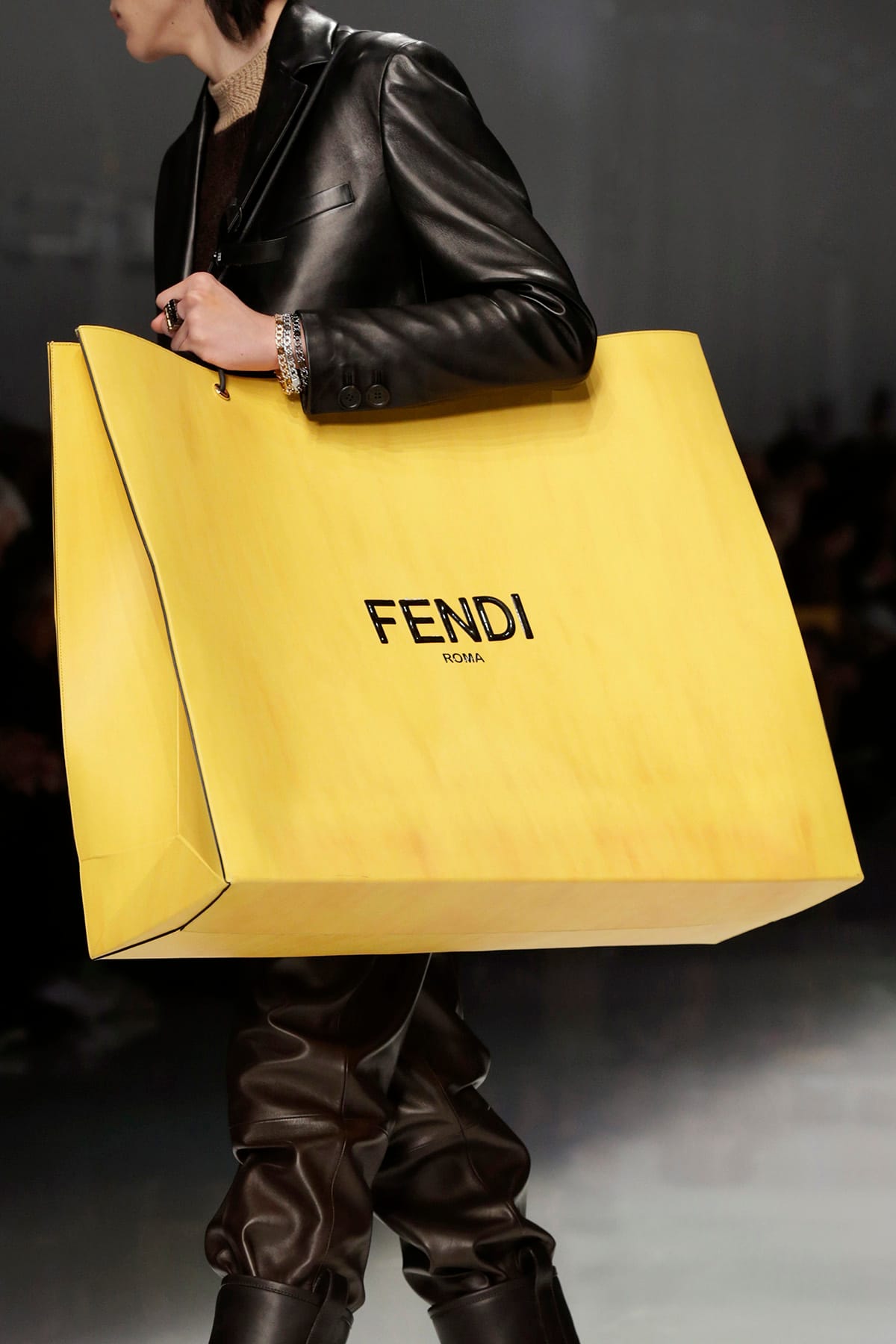 fendi yellow purse