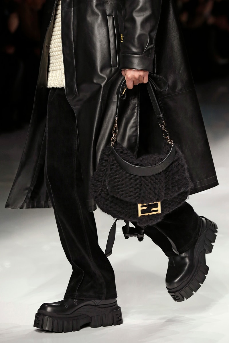 Fendi Fall/Winter 2020 Collection Bags Baguette Knit