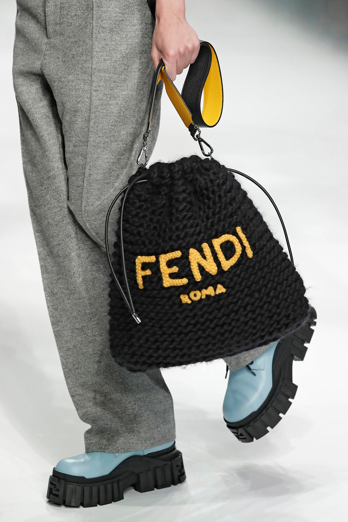 Fendi Fall/Winter 2020 Collection Bags Drawstring Knit