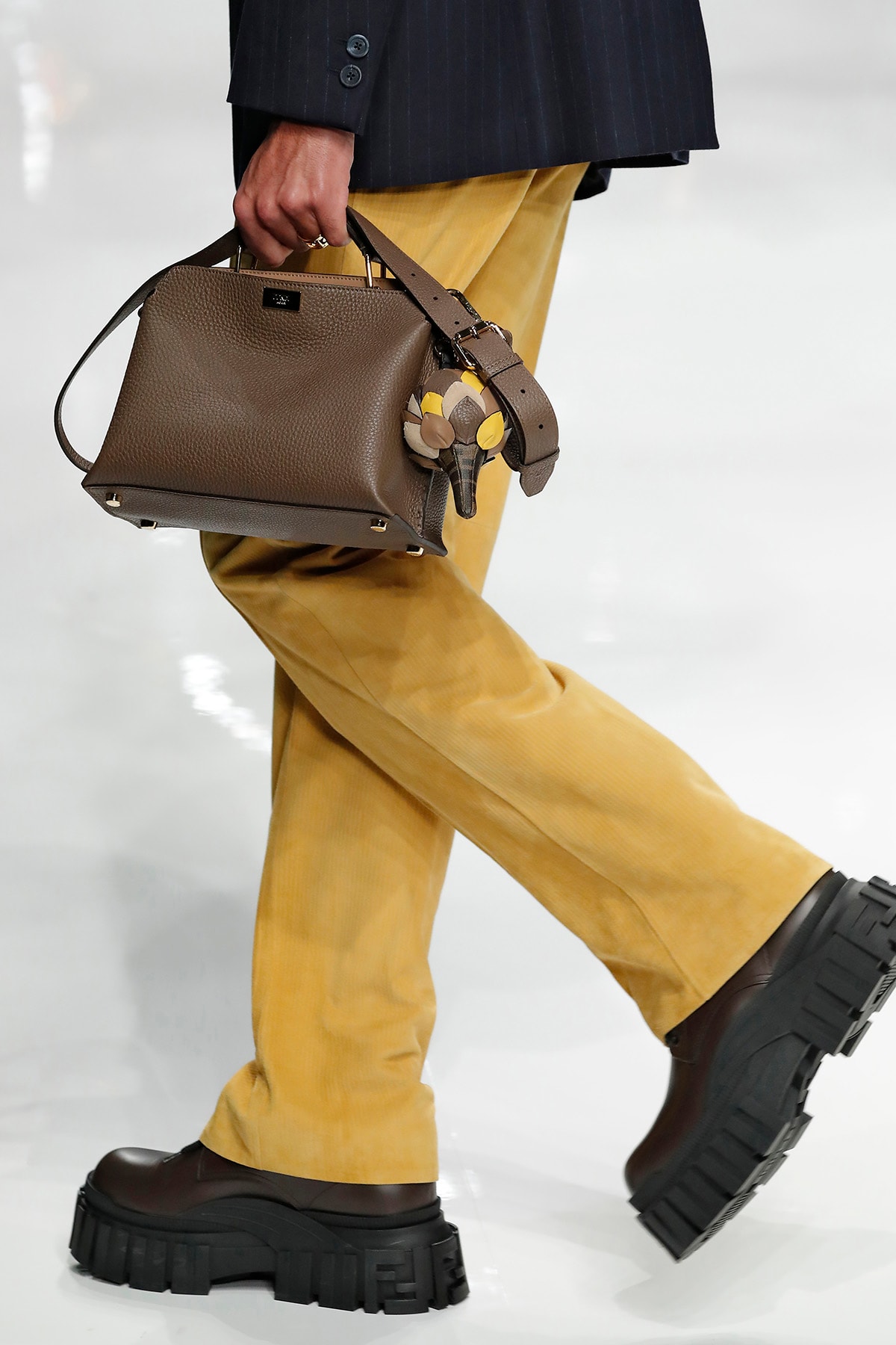 Fendi Fall/Winter 2020 Collection Top Handle Brown Charm