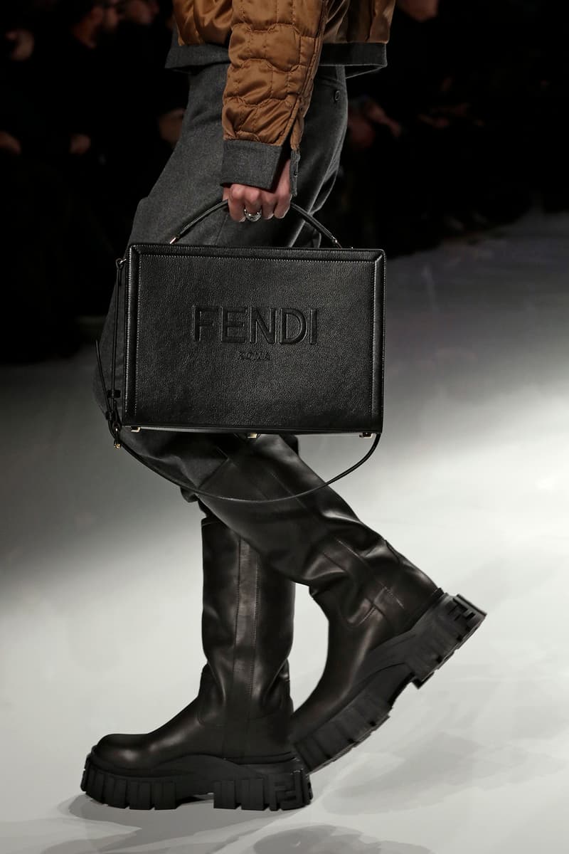 Fendi Fall/Winter 2020 Collection Logo Crossbody Black