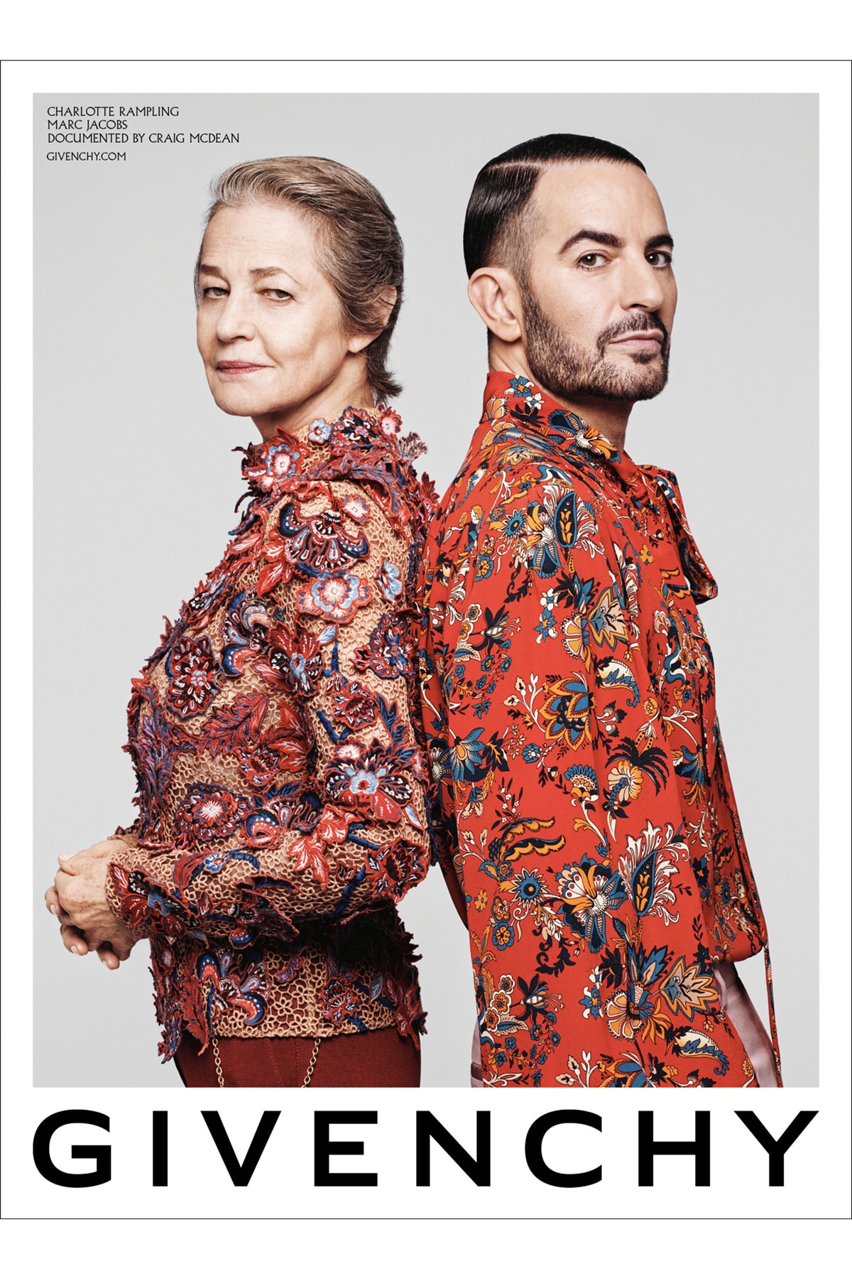 charlotte rampling marc jacobs givenchy SS20 campaign collection instagram new york paris clare waight keller craig mcdean acting