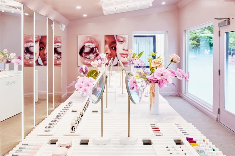 Glossier Pop-Up Store Inside Interior
