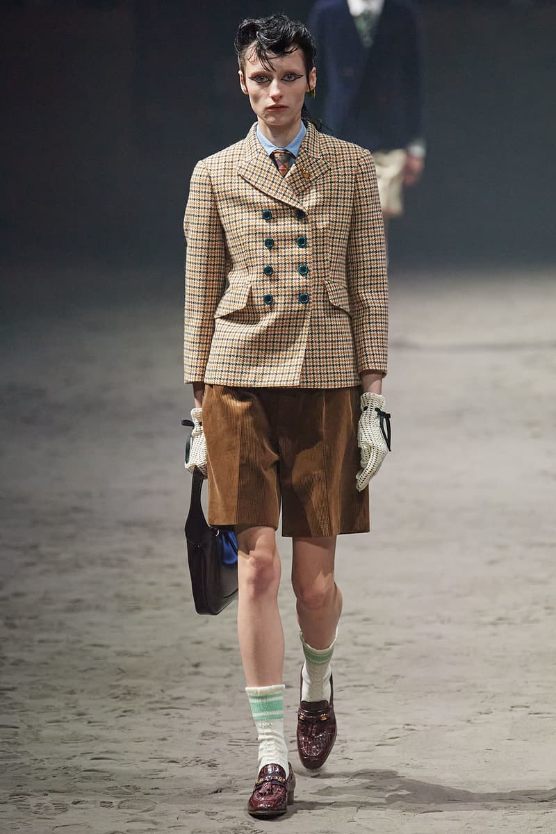 Gucci Fall/Winter 2020 Men's Collection Double Breasted Jacket Shorts