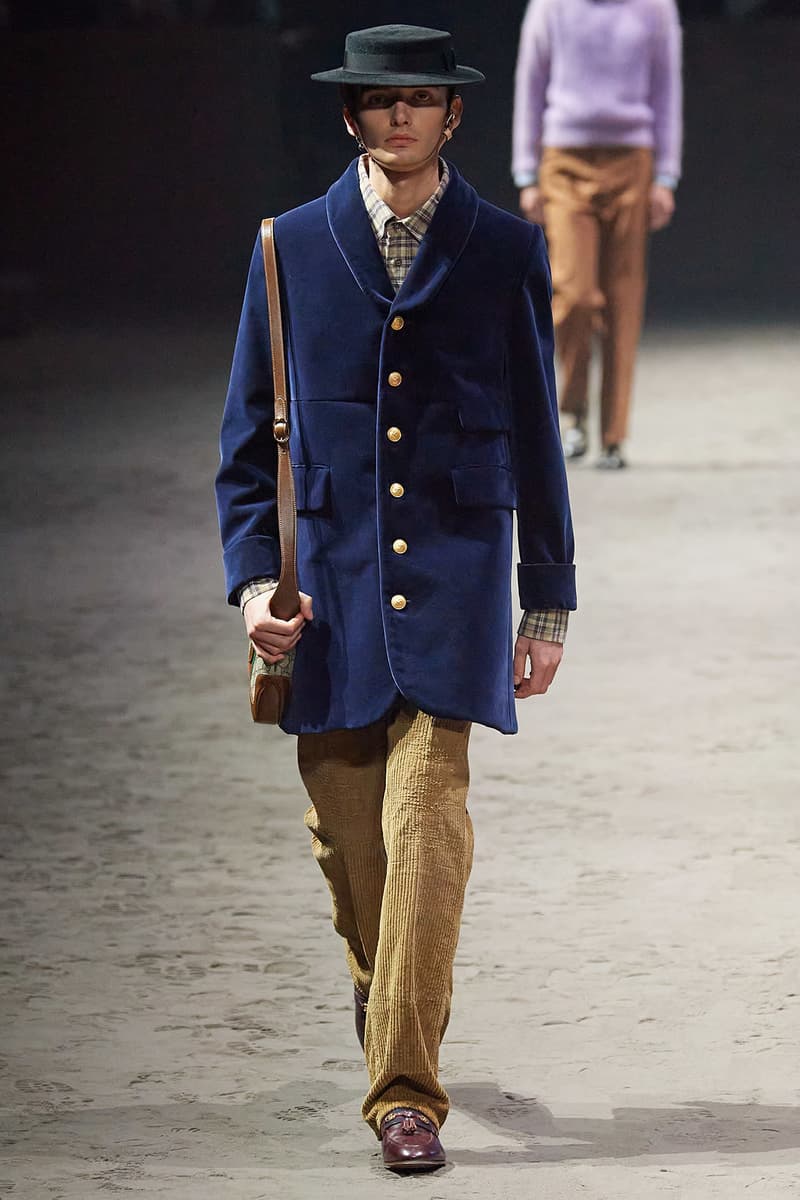 Gucci Fall/Winter 2020 Men's Collection Coat Blue