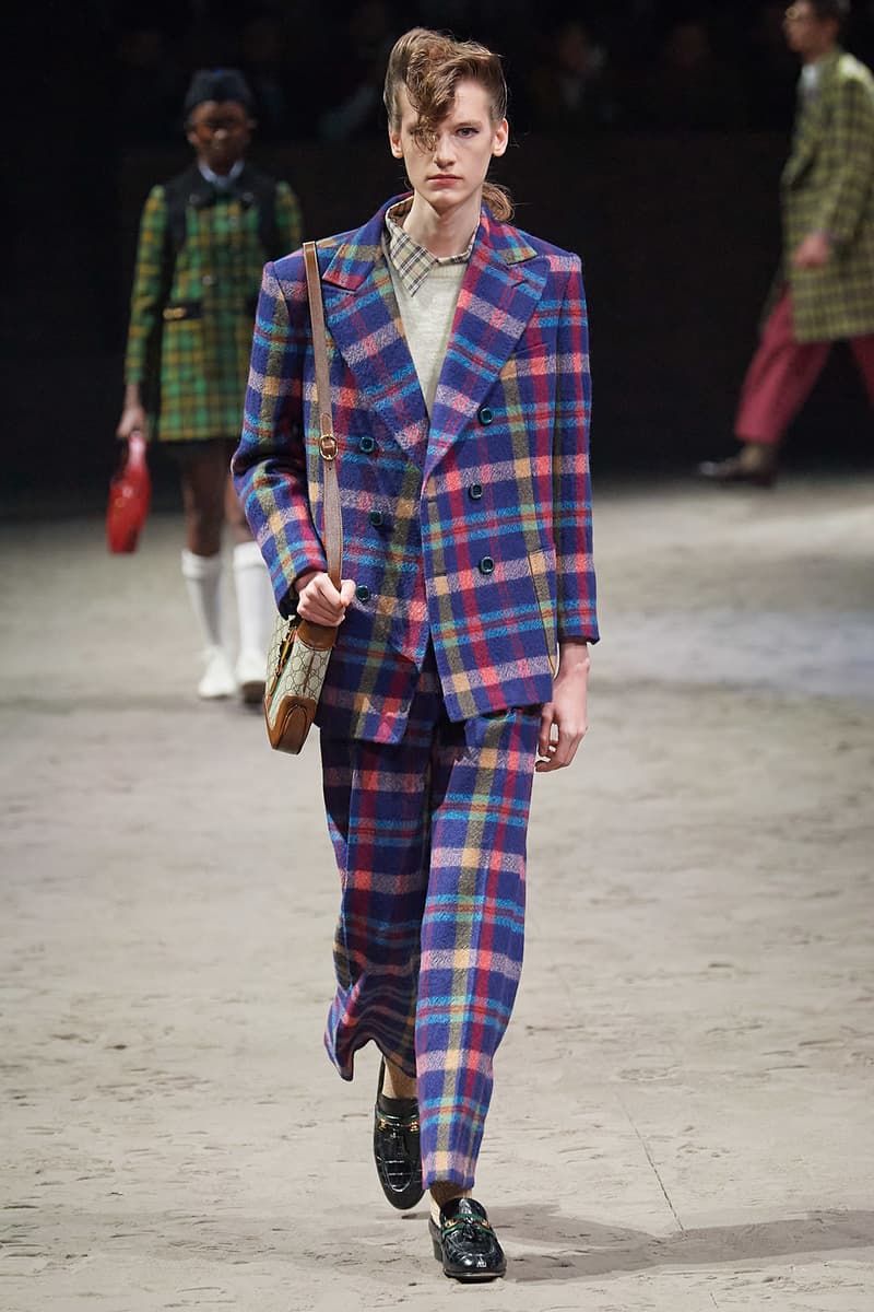 Gucci Fall/Winter 2020 Men's Collection Suit Purple Plaid