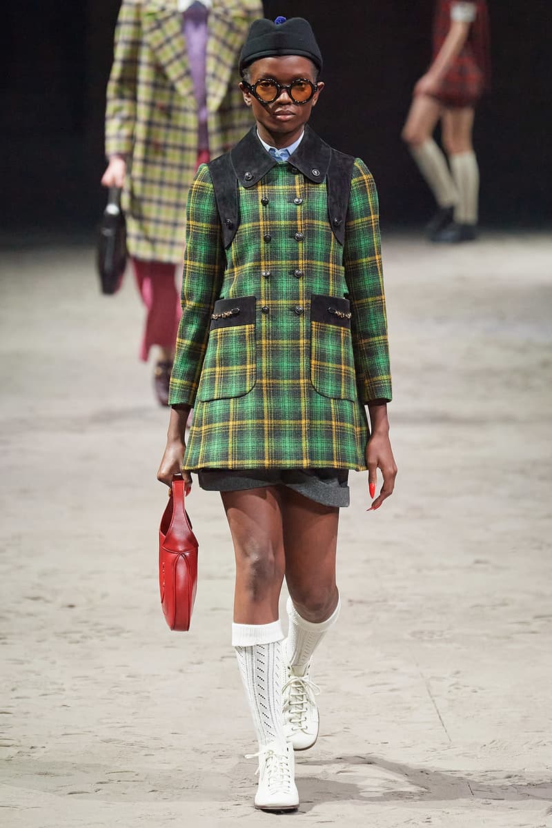 Gucci Fall/Winter 2020 Men's Collection Jacket Green Plaid