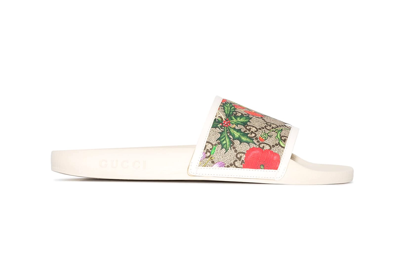 gucci slide sandals floral