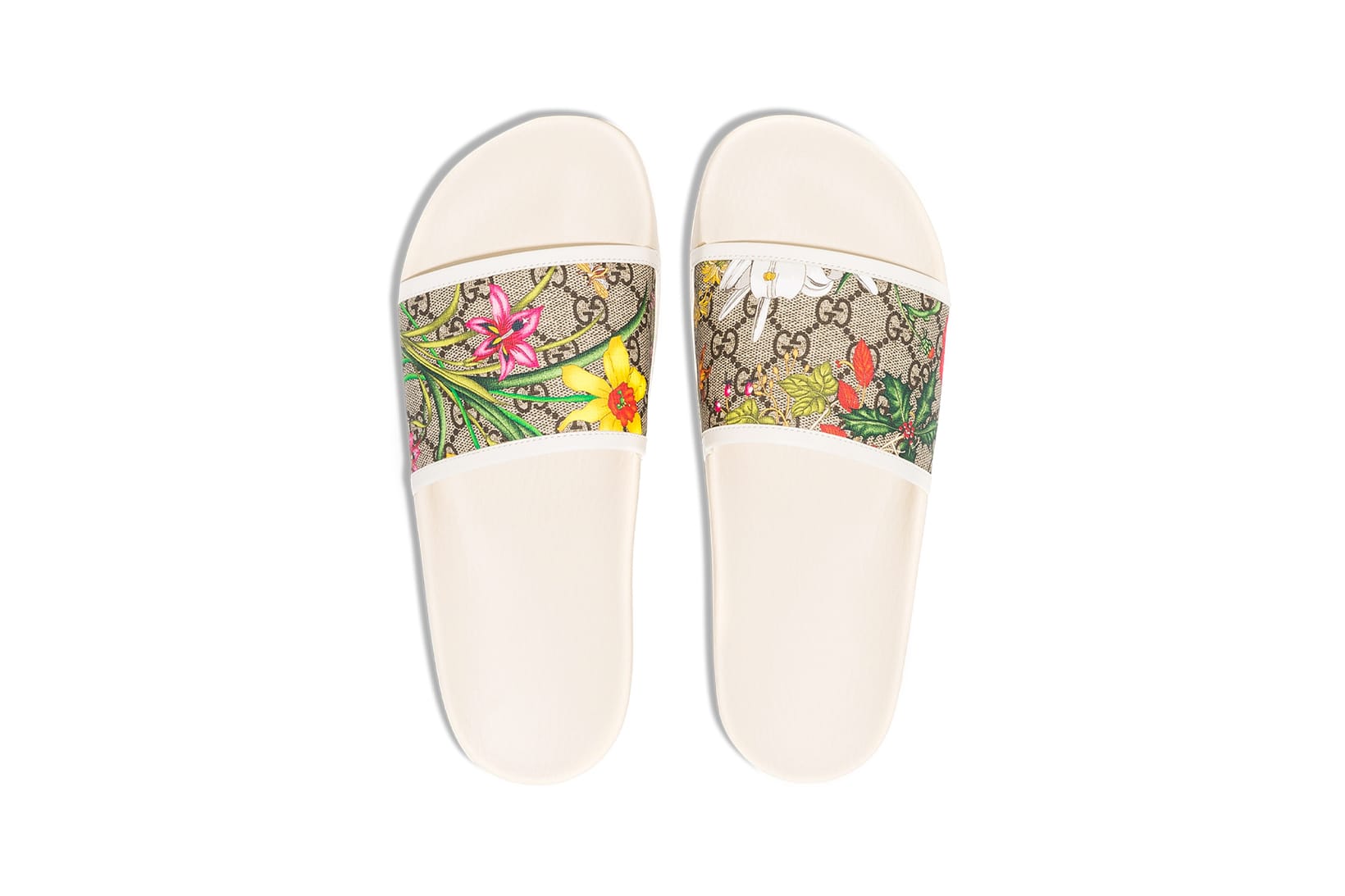 gucci slides with flowers
