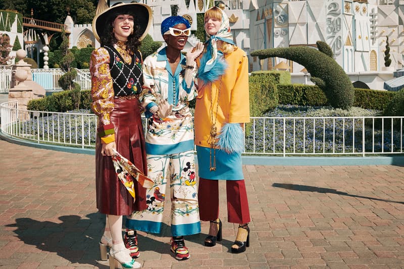 Gucci Mickey Mouse Chinese New Year Collection Campaign Shirt Pants Silk Scarf Print