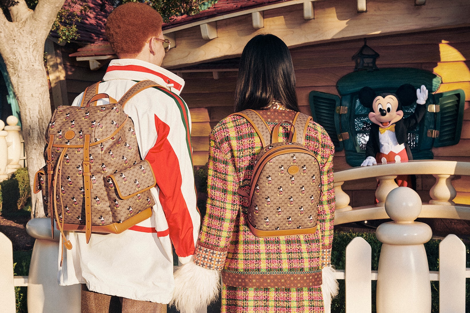 Gucci Mickey Mouse Chinese New Year Collection Campaign Monogram Backpack