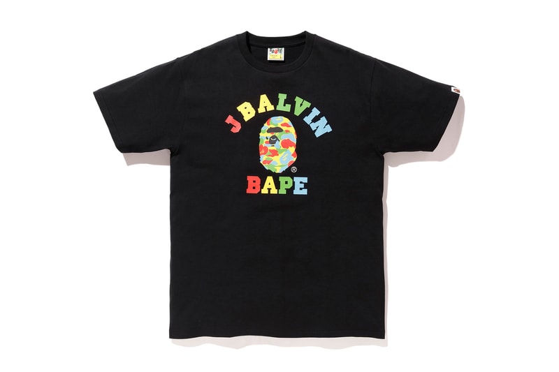 a bathing ape bape collection j balvin collaboration capsule t-shirts hoodies apparel colorful miami exclusive baby milo