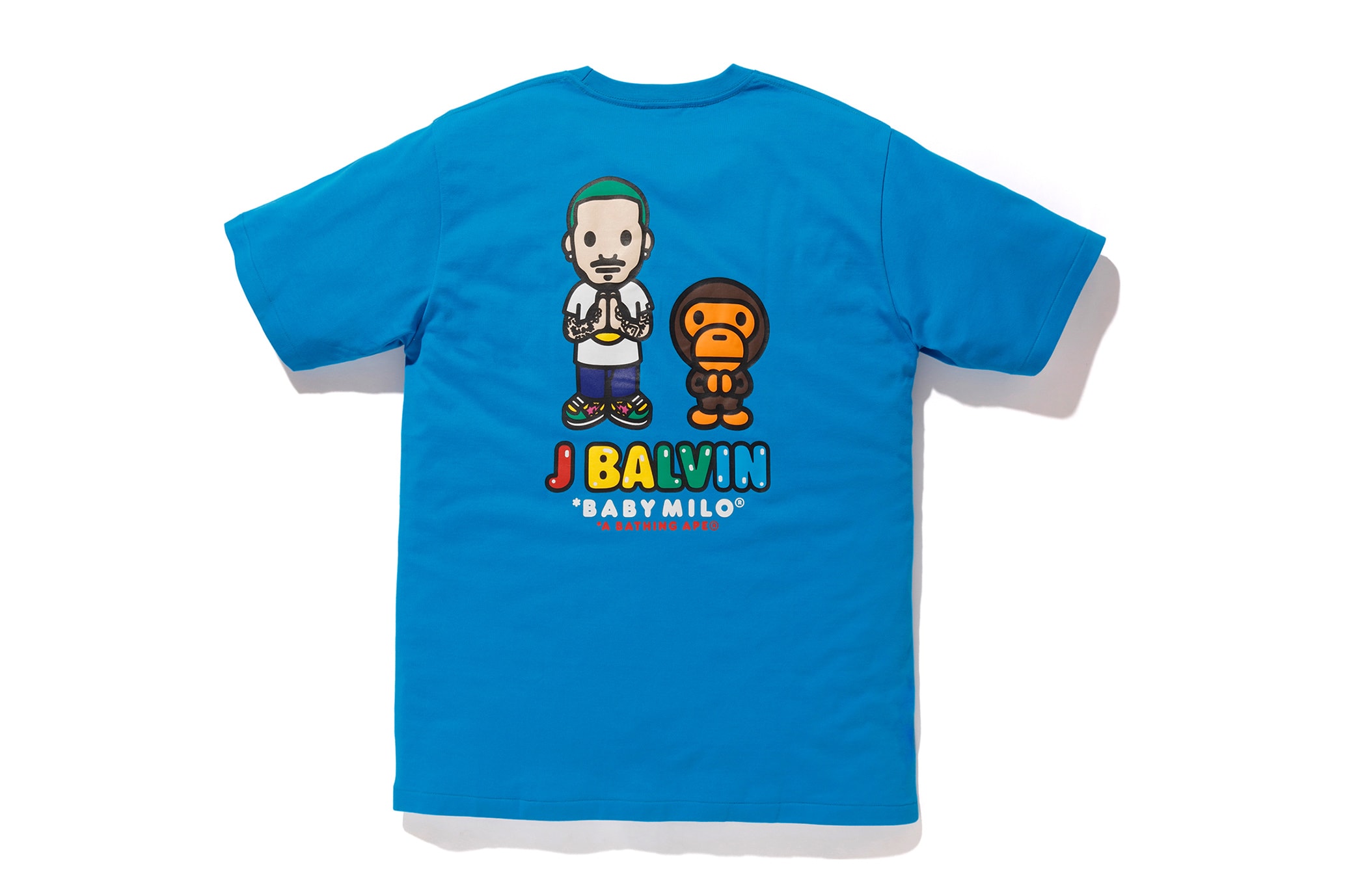 a bathing ape bape collection j balvin collaboration capsule t-shirts hoodies apparel colorful miami exclusive baby milo