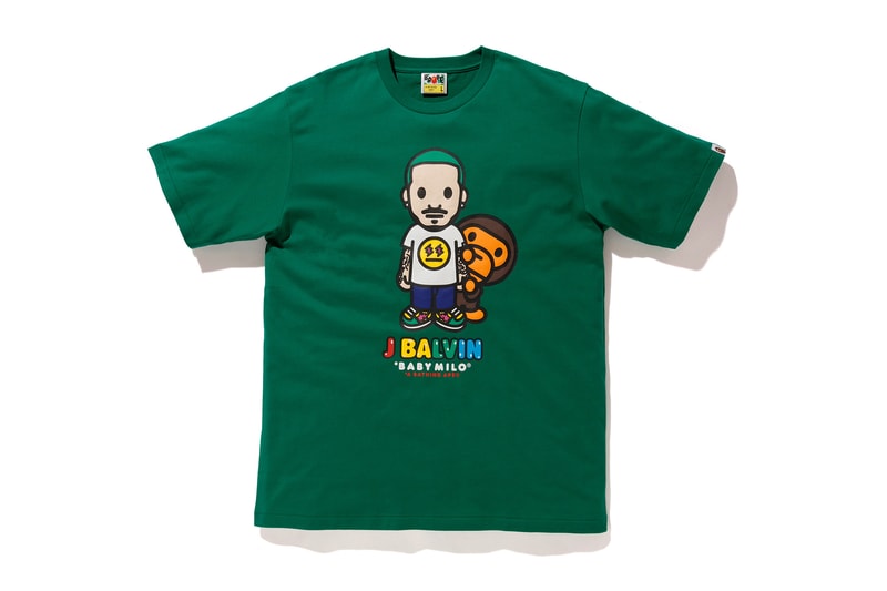 a bathing ape bape collection j balvin collaboration capsule t-shirts hoodies apparel colorful miami exclusive baby milo