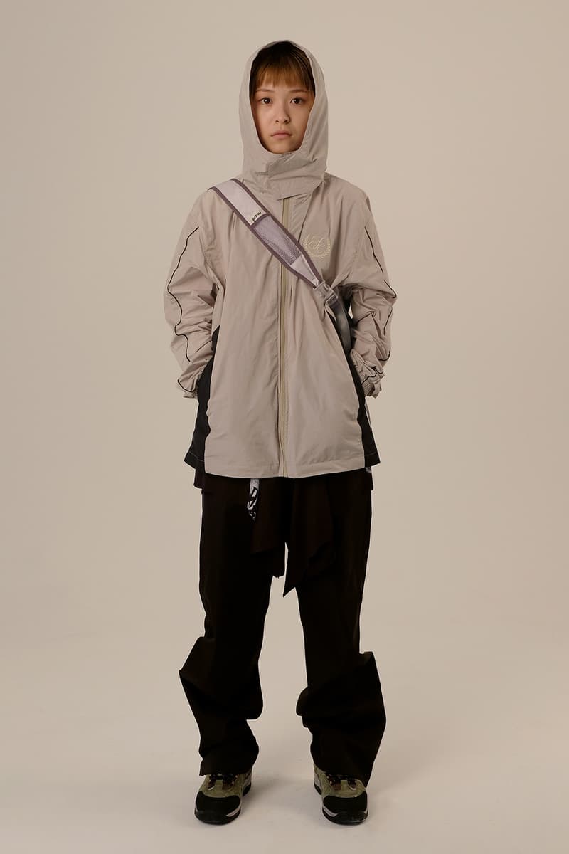 jichoi fall winter collection lookbook korean streetwear track jackets wrap skirts