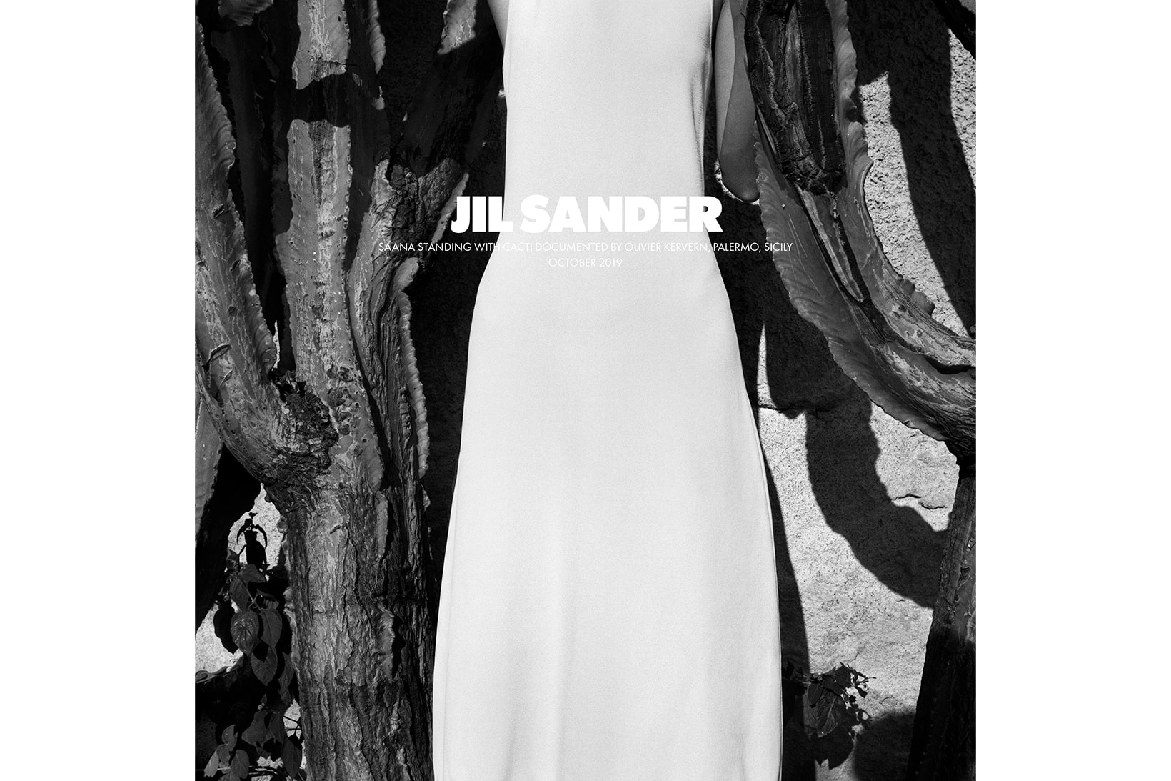 Jil Sander Spring/Summer 2020 Collection Campaign White Dress