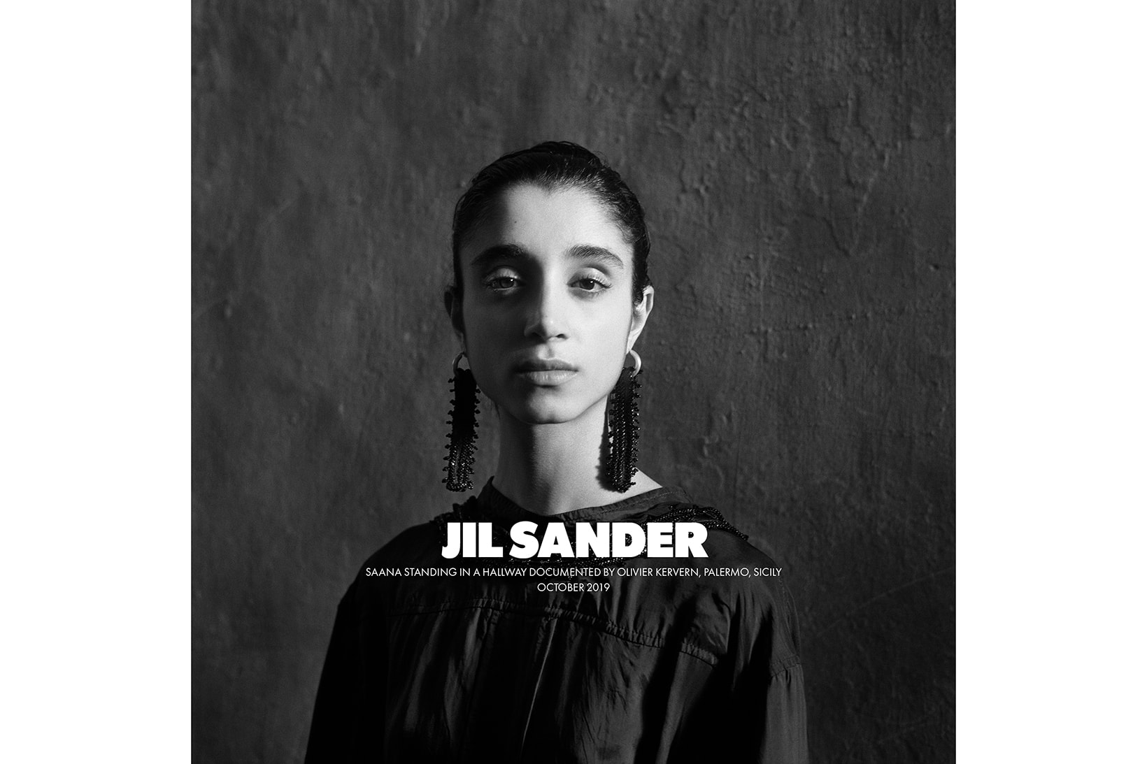 Jil Sander Spring/Summer 2020 Collection Campaign Earrings Dress Black