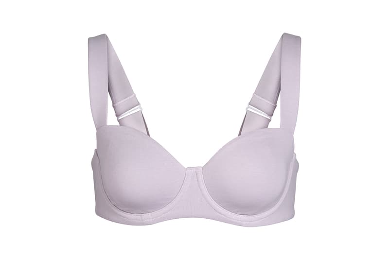 Kim Kardashian SKIMS Cotton Collection Balconette Bra Iris Mica