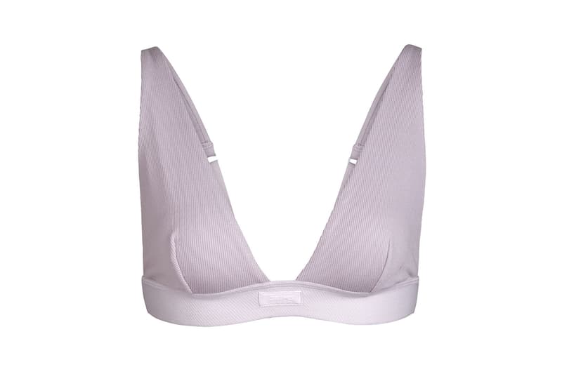 Kim Kardashian SKIMS Cotton Collection Plunge Bra Iris Mica
