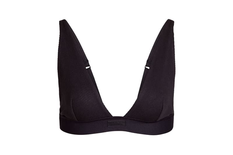 Kim Kardashian SKIMS Cotton Collection Plunge Bra Soot