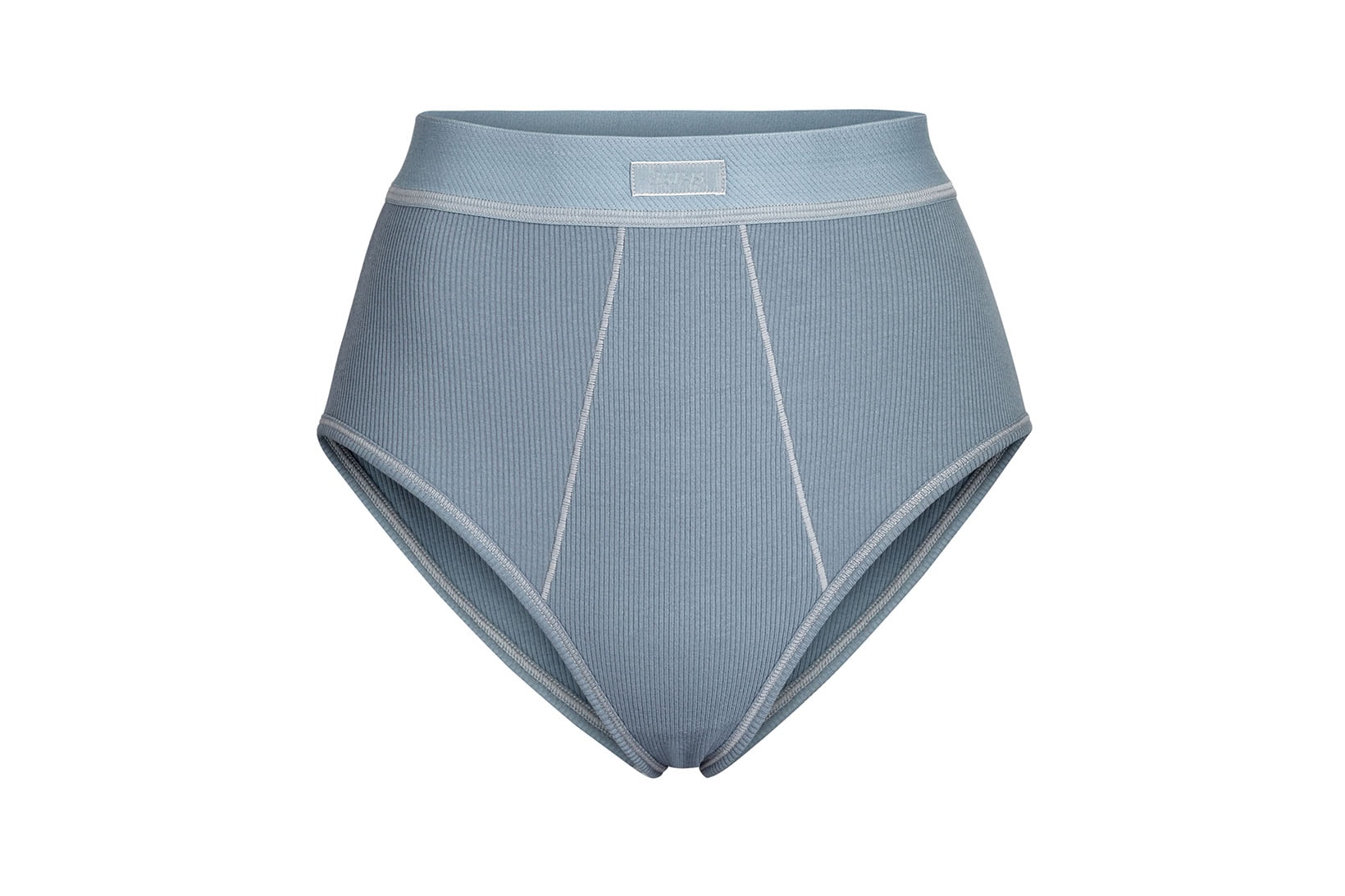 Cotton Rib Thong In Mineral
