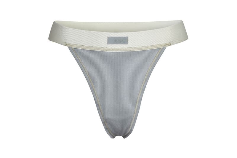 Kim Kardashian SKIMS Cotton Collection Rib Thong Mineral