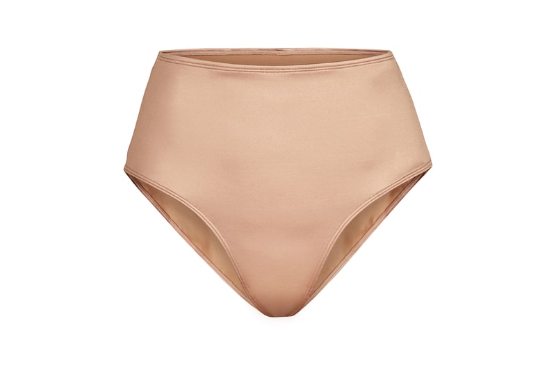 SKIMS Stretch Satin Smoothing Bodysuit in Honey