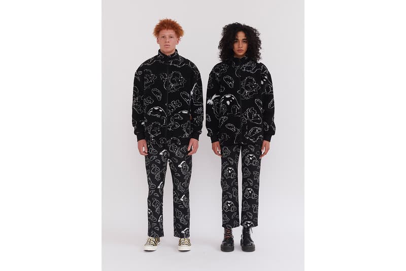 lazy oaf the flintstones collaboration cartoon network sweaters bomber jackets sweaters pants sneakers converse orange black jeans denim