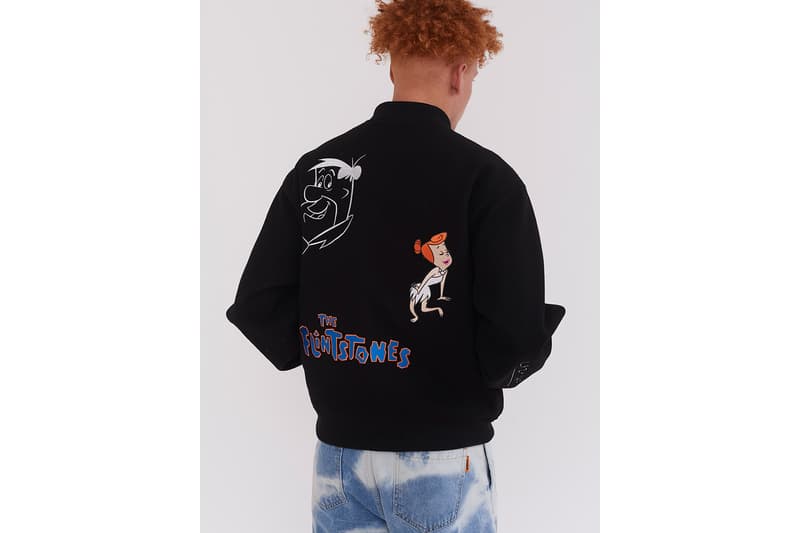 lazy oaf the flintstones collaboration cartoon network sweaters bomber jackets sweaters pants sneakers converse orange black jeans denim 