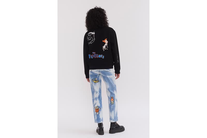 lazy oaf the flintstones collaboration cartoon network sweaters bomber jackets sweaters pants sneakers converse orange black jeans denim 