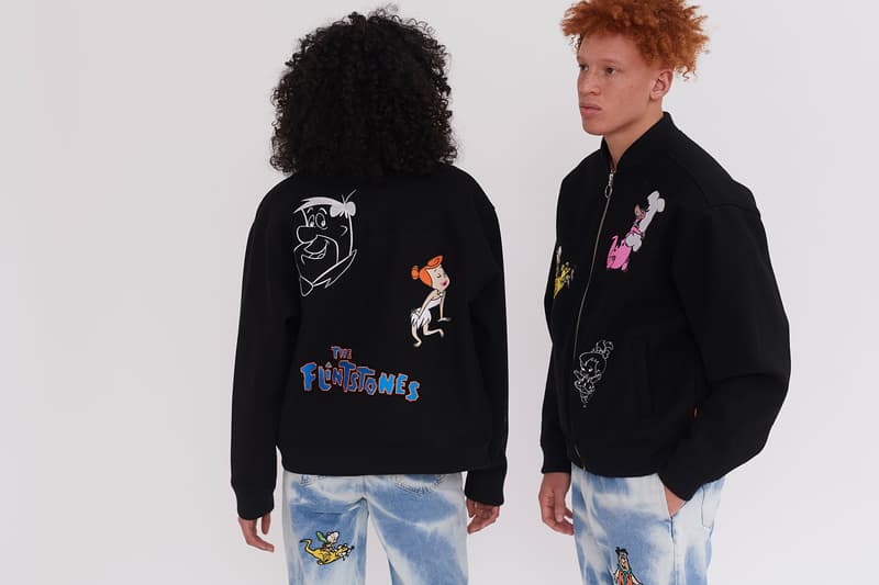lazy oaf the flintstones collaboration cartoon network sweaters bomber jackets sweaters pants sneakers converse orange black jeans denim