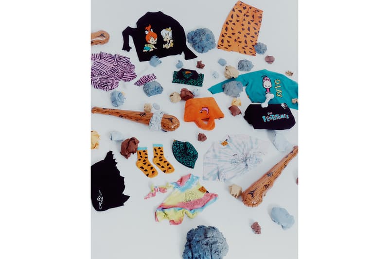 lazy oaf the flintstones collaboration cartoon network sweaters bomber jackets sweaters pants sneakers converse orange black jeans denim 