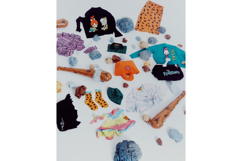 lazy oaf the flintstones collaboration cartoon network sweaters bomber jackets sweaters pants sneakers converse orange black jeans denim