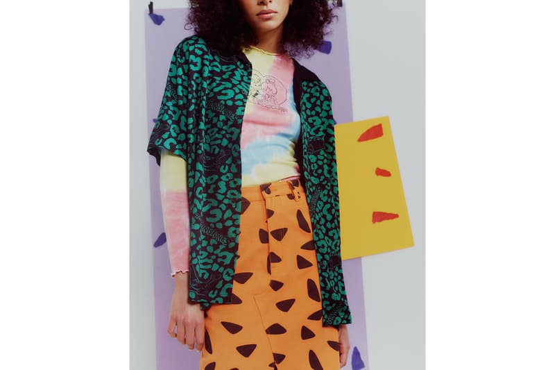 lazy oaf the flintstones collaboration cartoon network sweaters bomber jackets sweaters pants sneakers converse orange black jeans denim