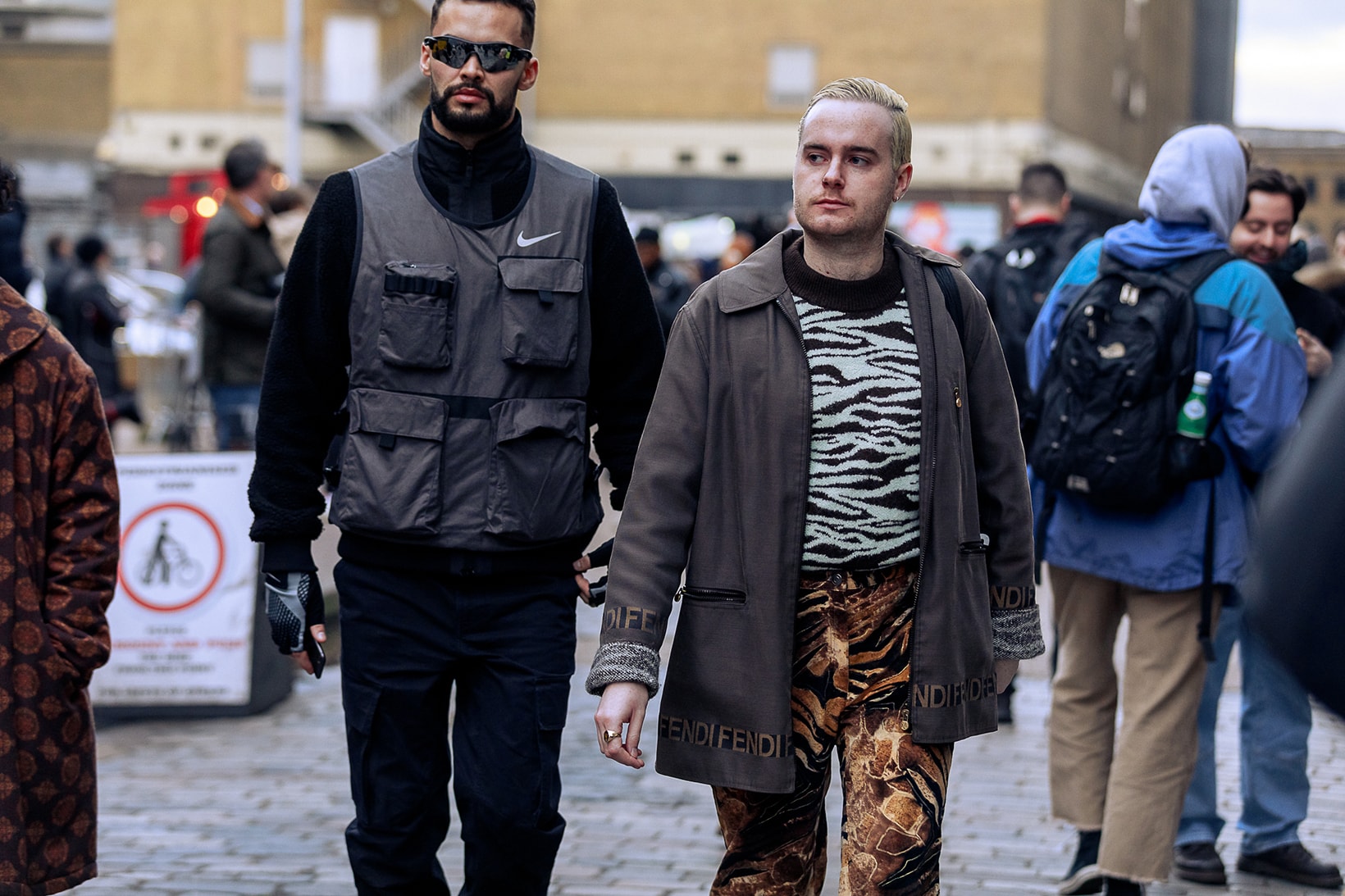 London Fashion Week Men's Fall/Winter 2020 Street Style Zebra Print