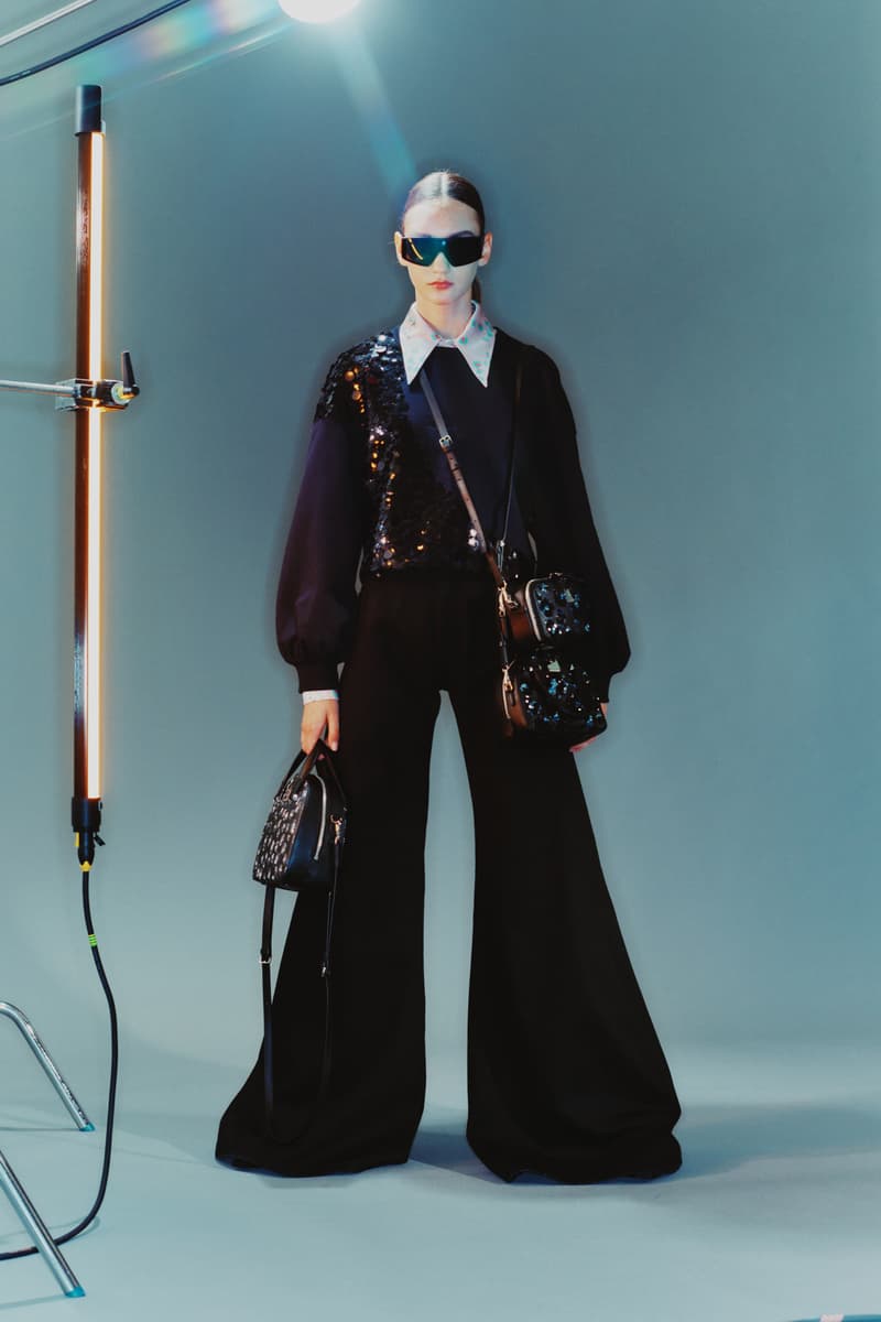 MCM Spring/Summer 2020 Collection Lookbook Flare Pants Sweatshirt Bags Black
