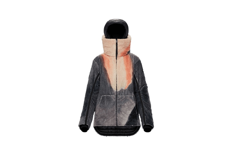 6 MONCLER 1017 ALYX 9SM Collection Fleece Jacket Grey Orange
