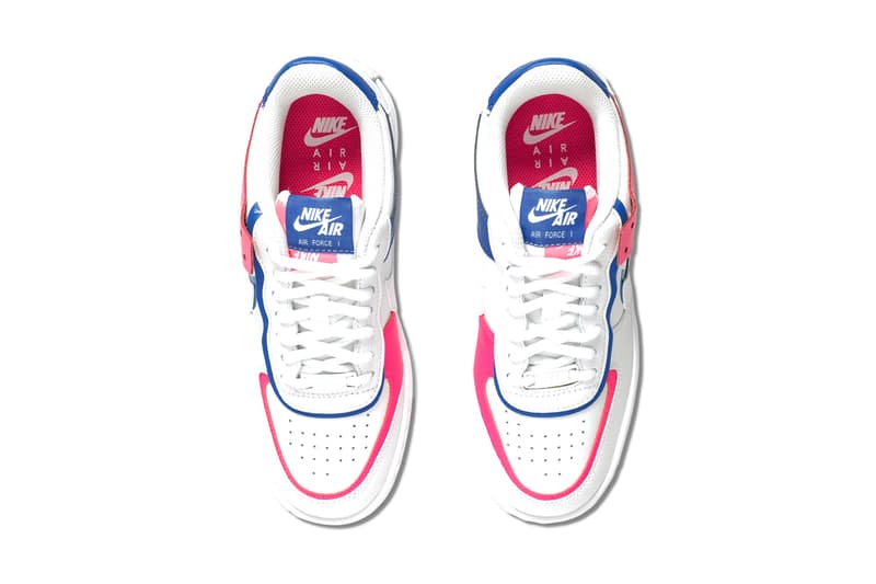 nike air force 1 shadow af-1 white blue pink sneaker footwear swoosh hbx online purchase cop