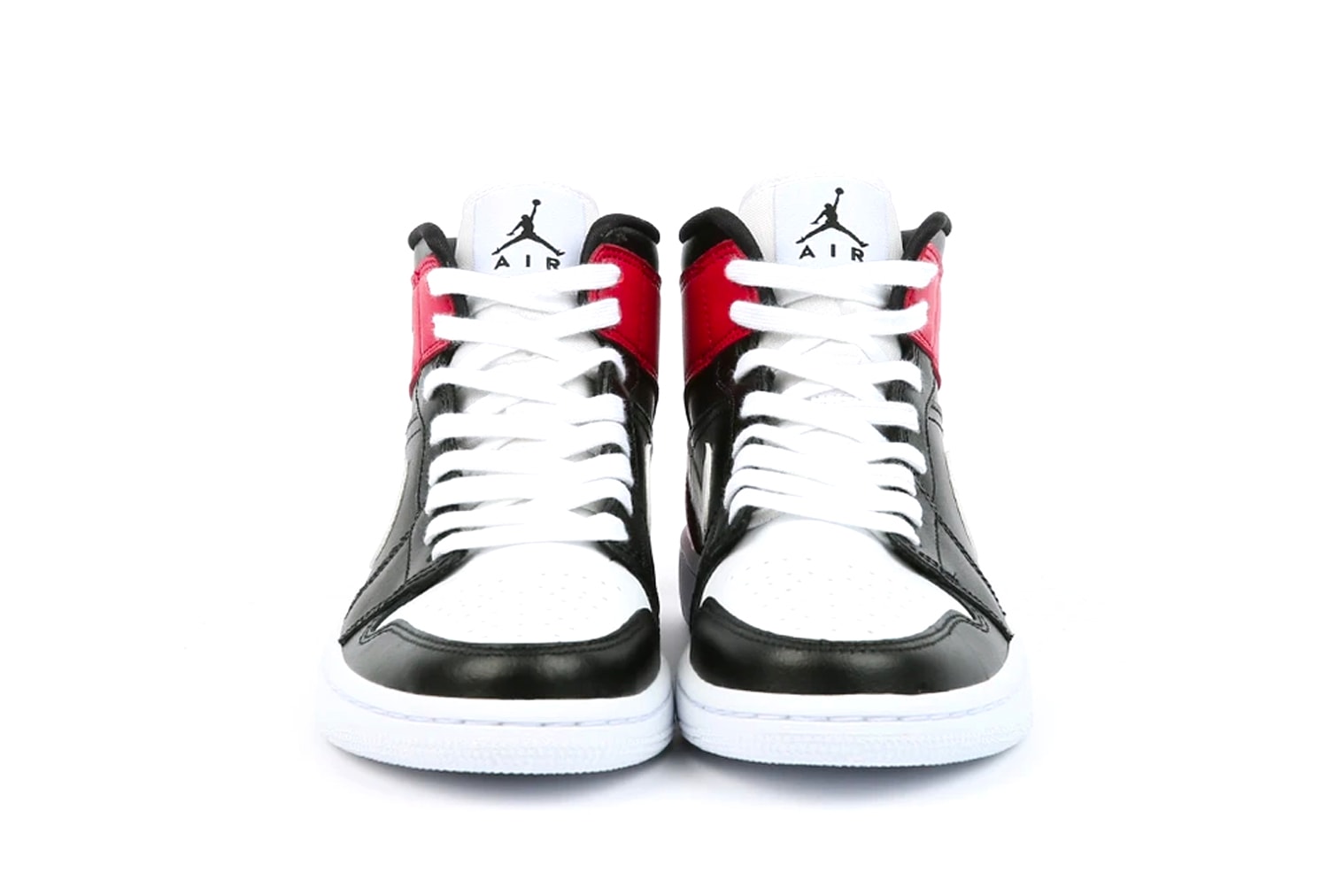 jordan brand air jordan 1 mid michael jordan noble red white black nike sneakers footwear leather classic pam pam london nike