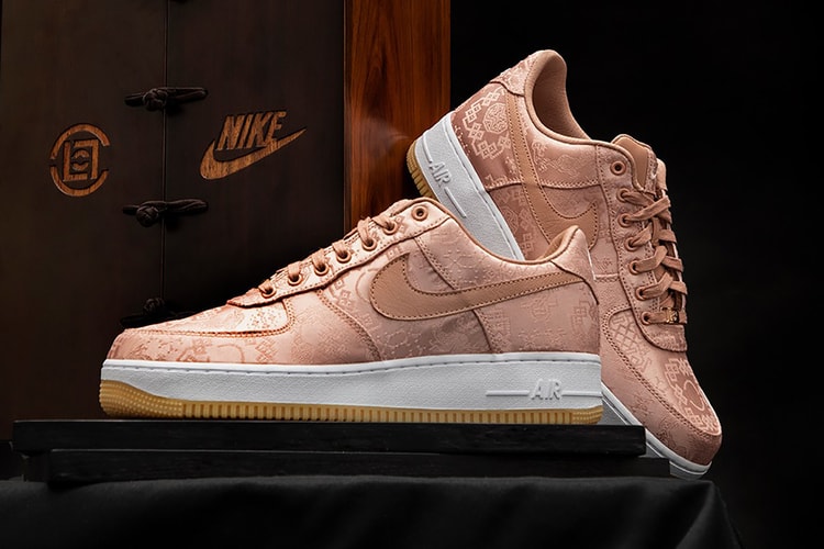 Take a Look at CLOT x Nike's "Rose Gold Silk" Air Force 1 and Tracksuit