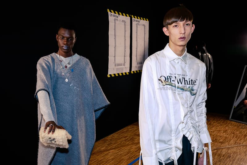 Off-White Virgil Abloh Fall/Winter 2020 Paris Fashion Week Men's Show Collection Backstage